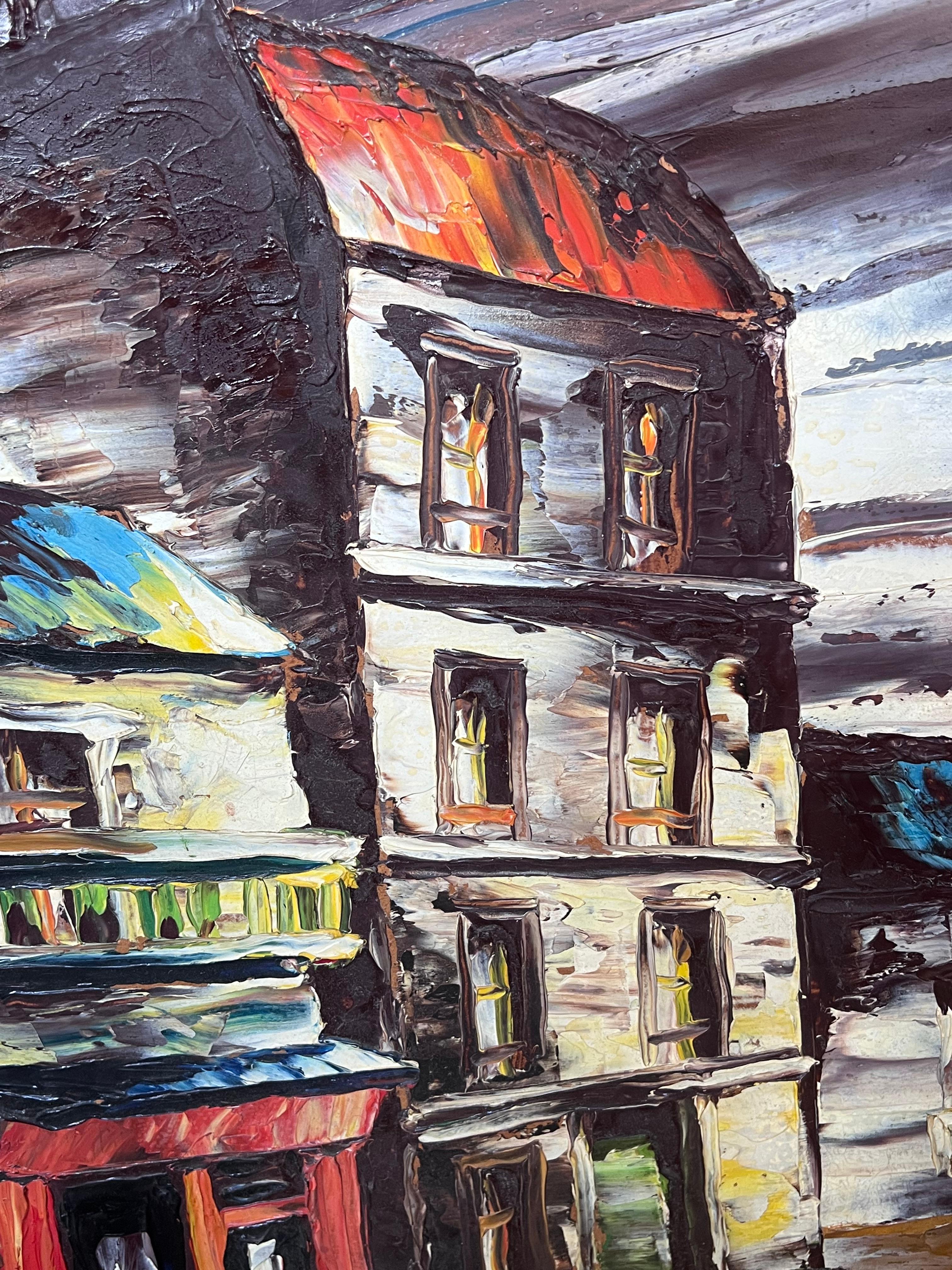 La nuit dans la ville
signé par Léon Schwartz -Abrys ( 1905 - 1990) 
École française, expressionniste
huile sur carton, non encadré 
planche : 21.5 x 25.5 pouces
Provenance : collection privée, Paris
Condit : très bon état

Pour plus d'informations,