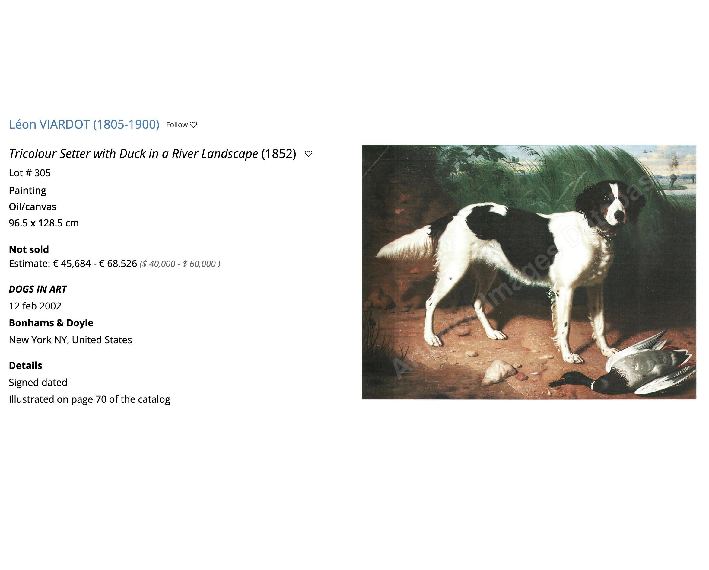 Oil On Canvas Portrait of an American Brittany hunting dog  For Sale 2