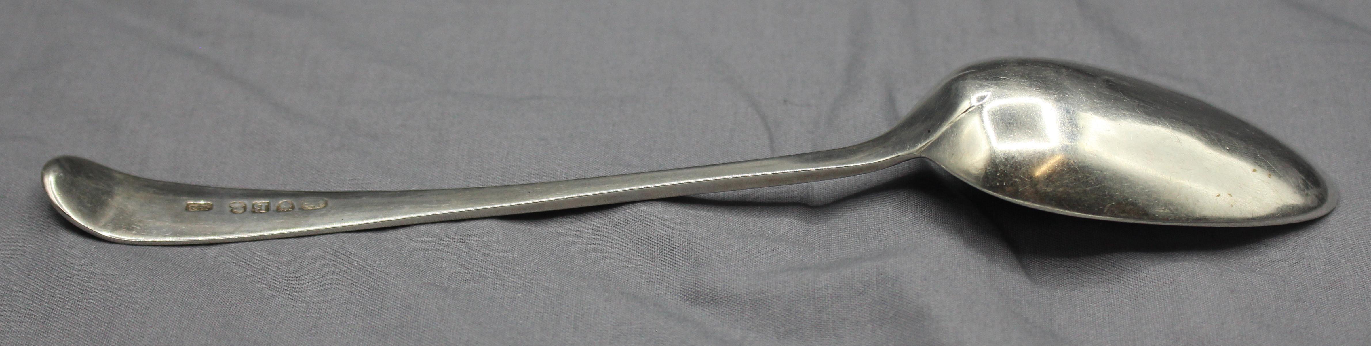 London 1797 Sterling Table Spoon In Good Condition In Chapel Hill, NC