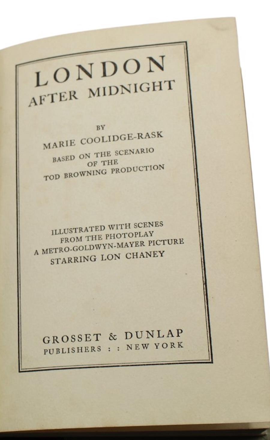 Londres después de medianoche, de Marie Coolidge Rask, edición fotonovela, 1928 Estadounidense en venta