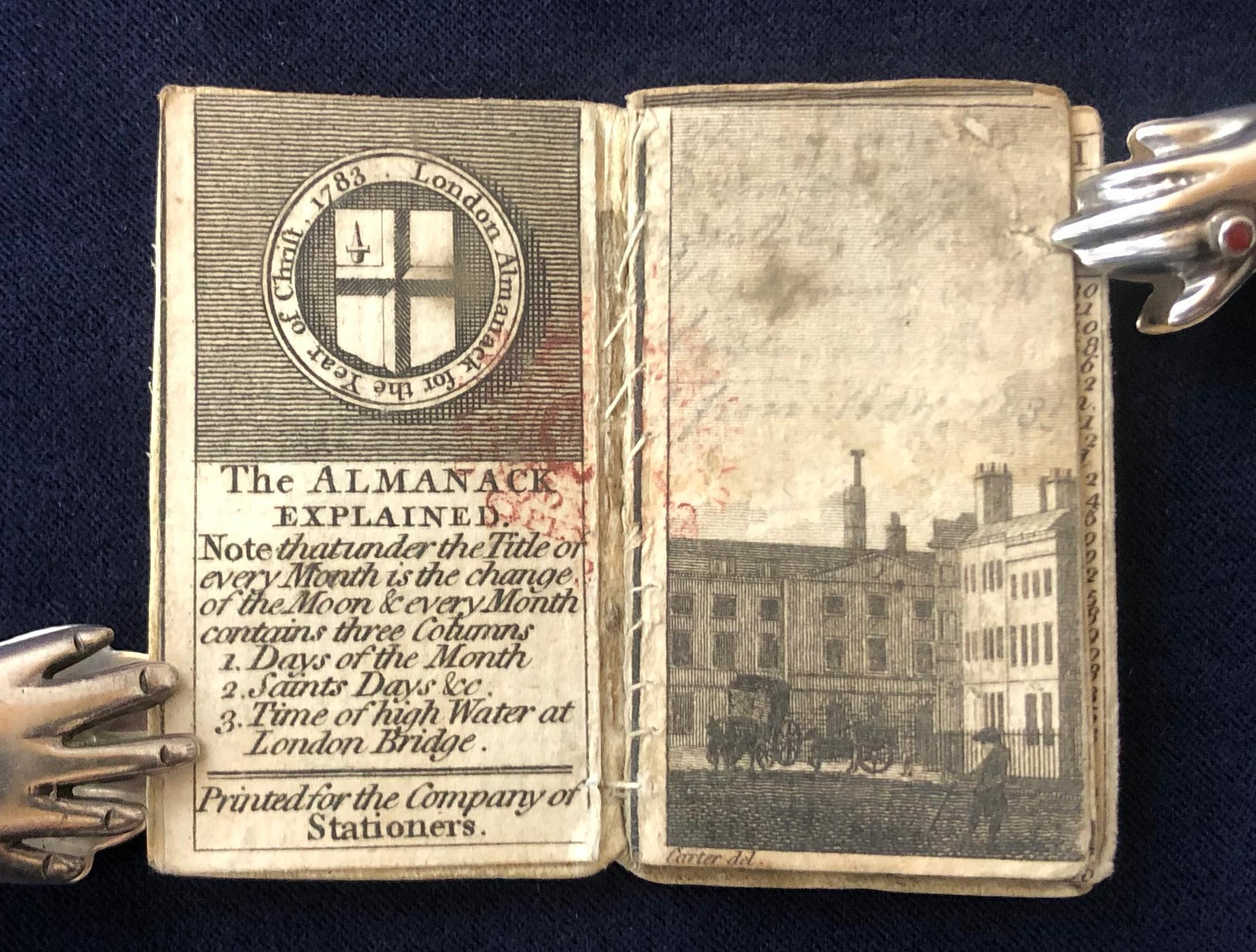Leather London Almanack for the Year of Christ 1783 For Sale