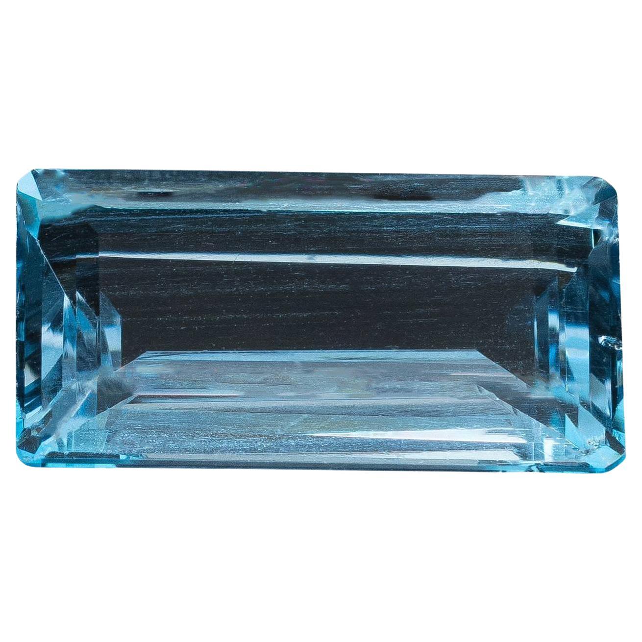 London Blue Topaz 7.9 Carat Emerald Cut Loose Gemstone