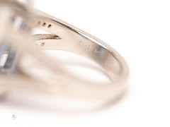 London Blue Topaz Diamond Cocktail Ring in 18k White Gold