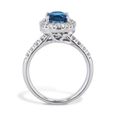 London Blue Topaz Diamond Estate Ring