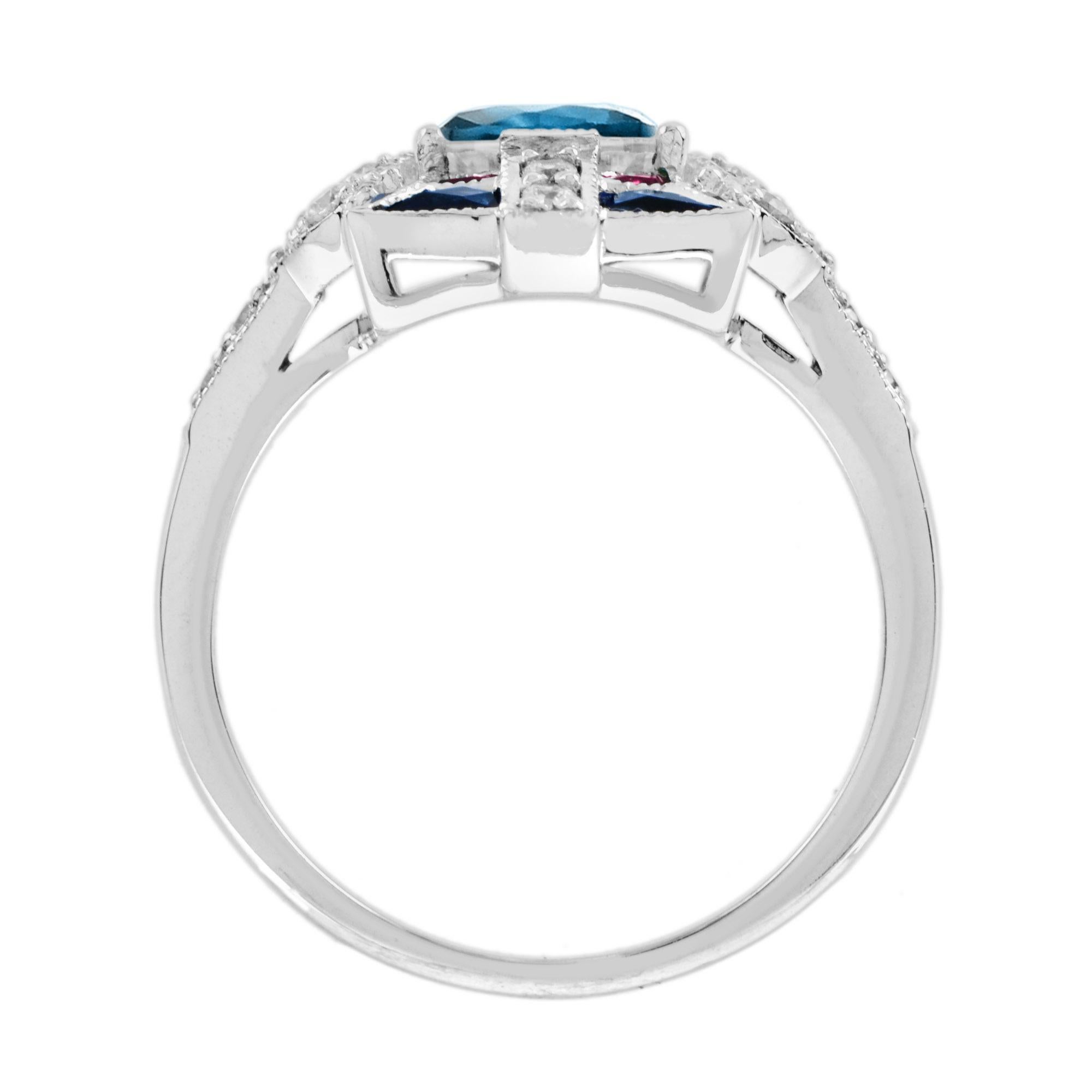 london blue topaz diamond ring
