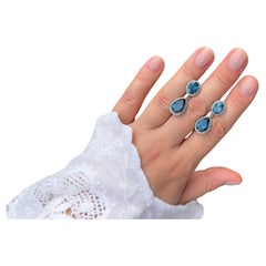 Orecchini London Blue Topaz con diamanti 11,45 carati totali