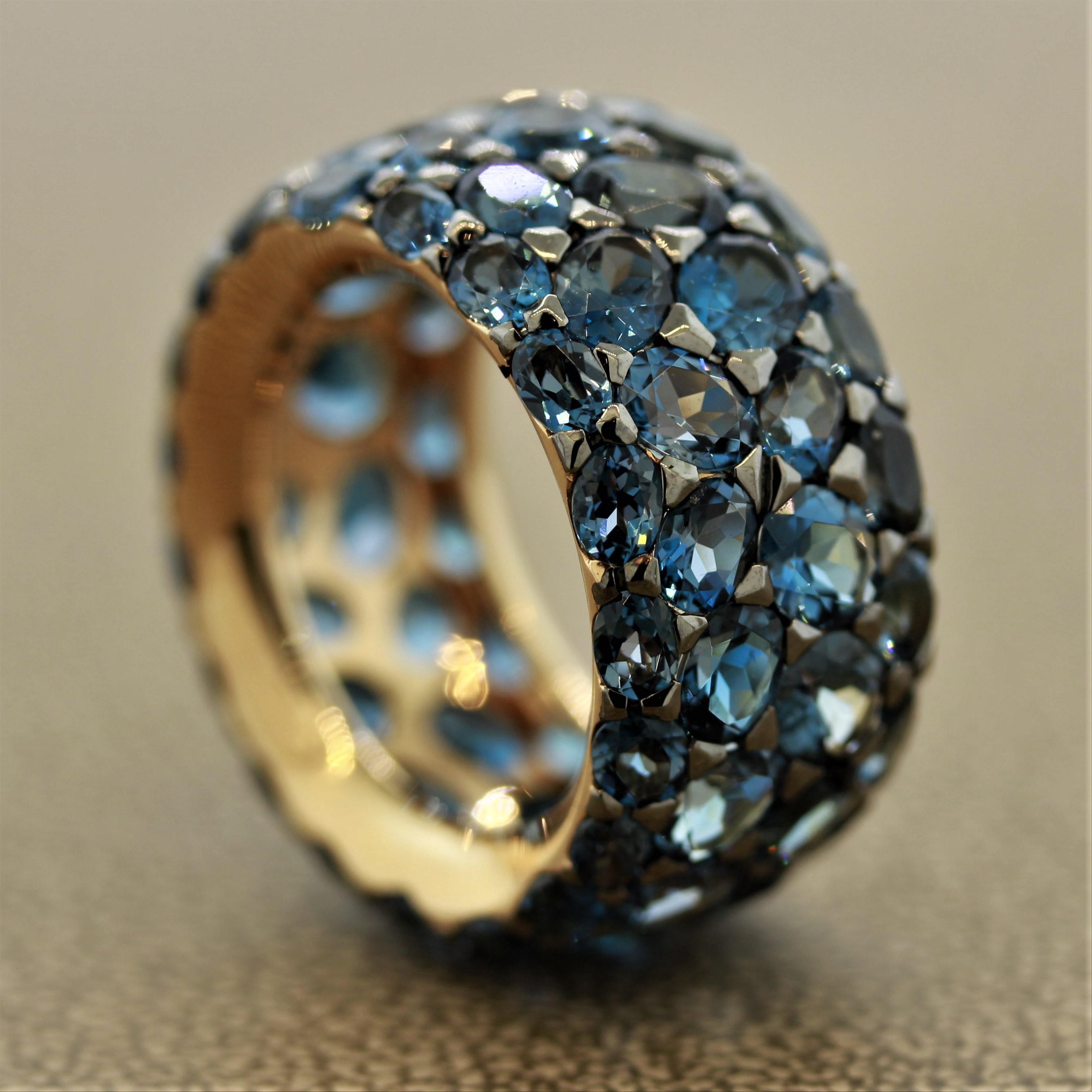 london blue topaz eternity band