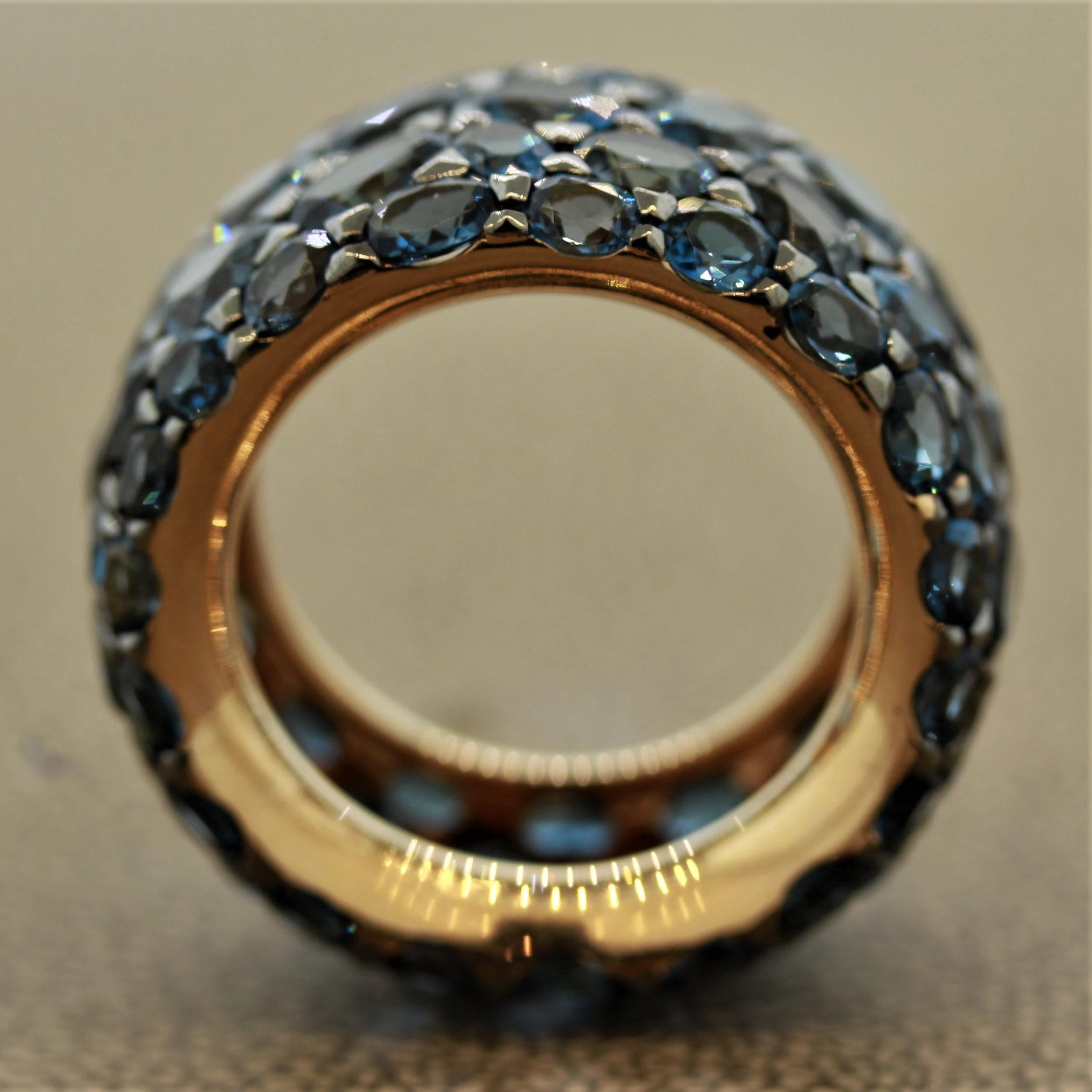 blue topaz band ring