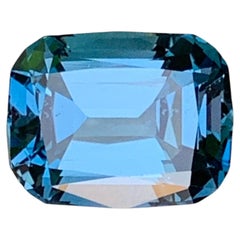 London Blue Topaz Loose Cushion Cut Gemstone for Ring & Pendant 13mm