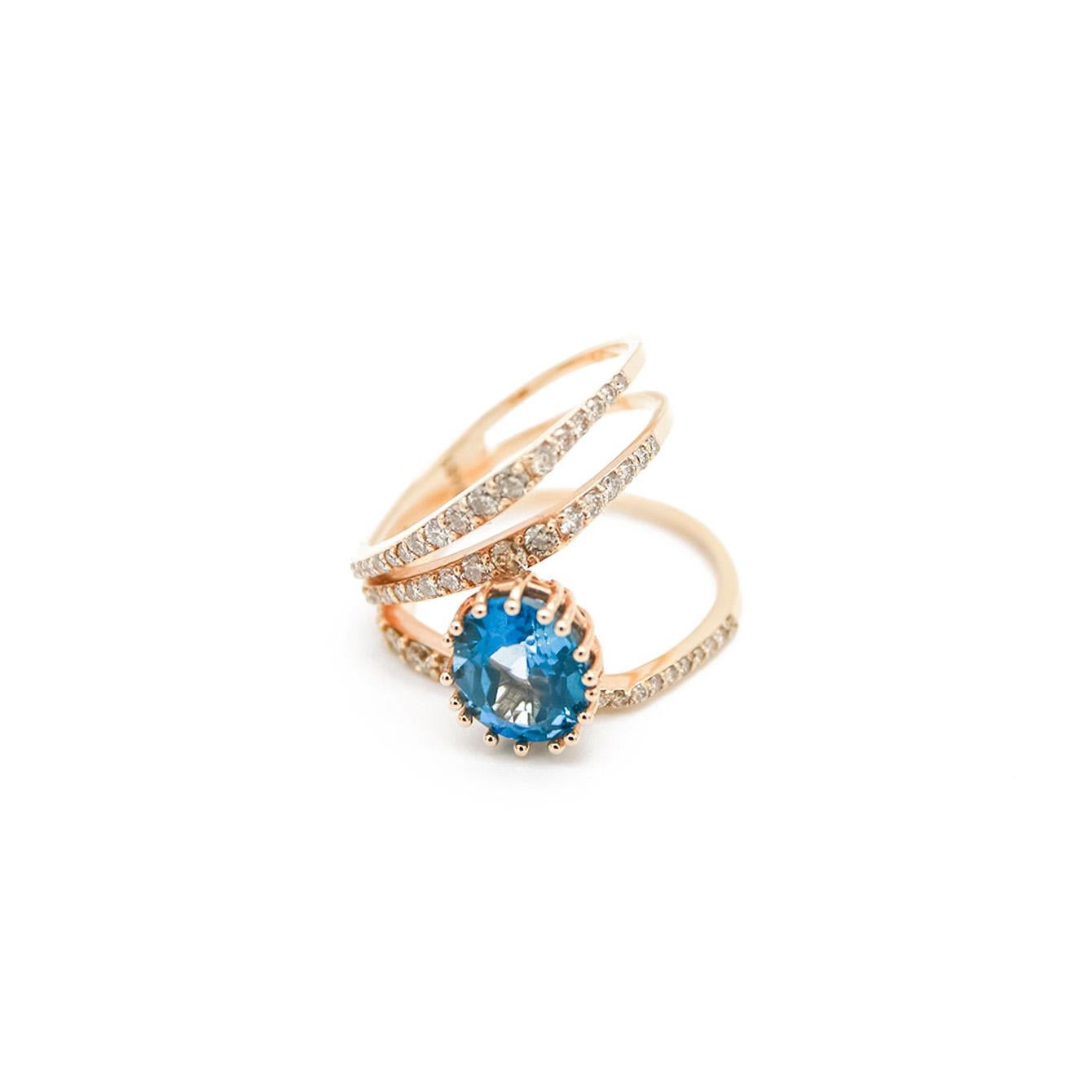 For Sale:  London Blue Topaz ring of SOONHEE (Size 44.2~62.7) 5