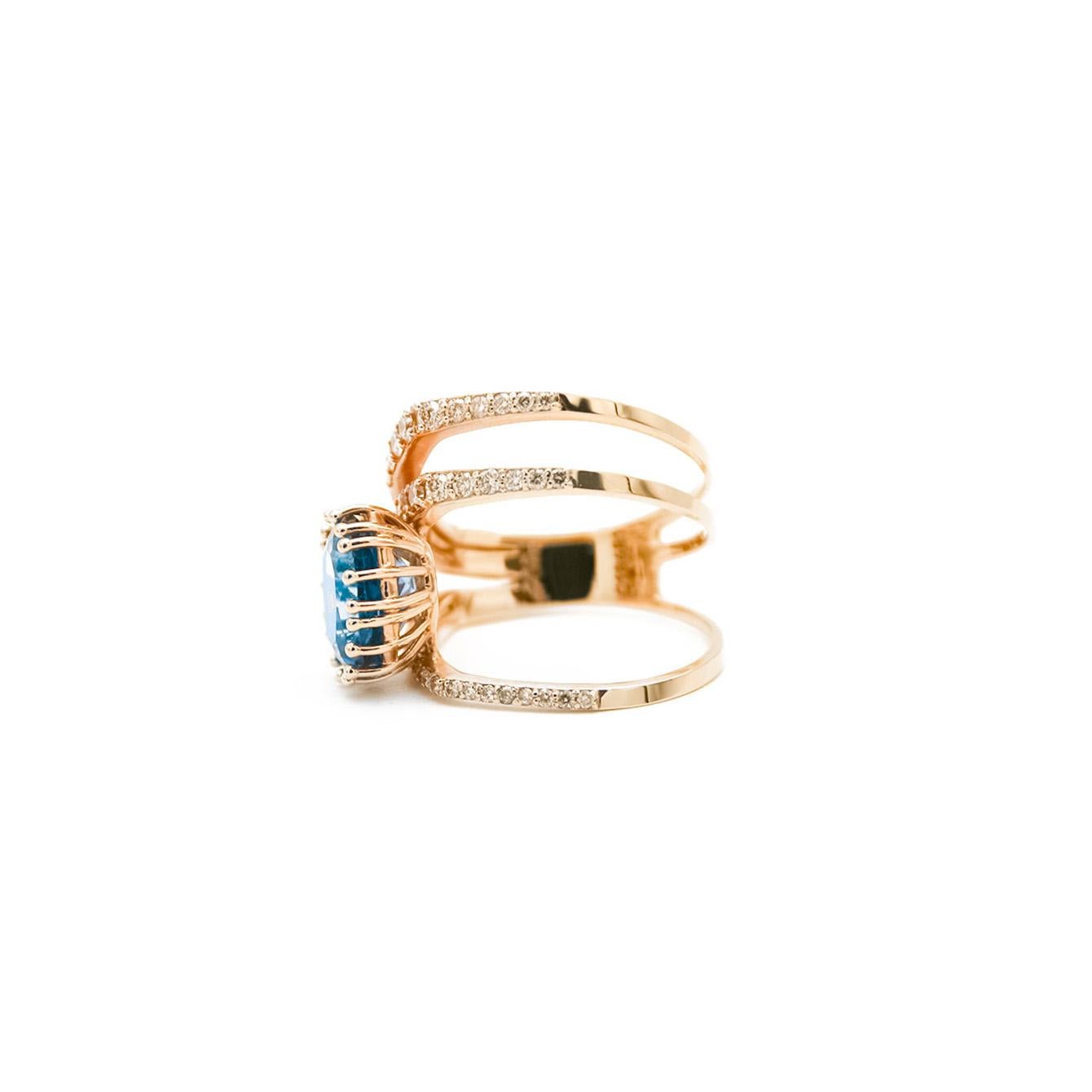 For Sale:  London Blue Topaz ring of SOONHEE (Size 44.2~62.7) 7