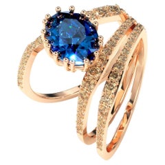 London Blue Topaz ring of SOONHEE (Size 44.2~62.7)