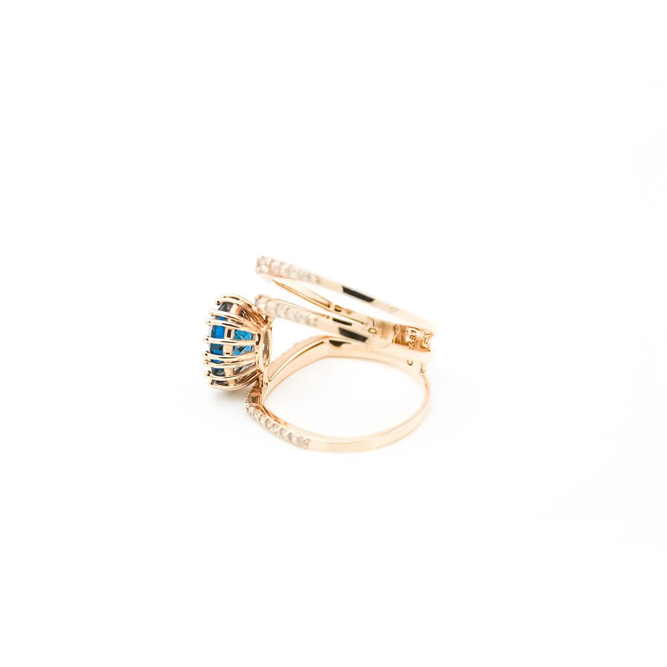For Sale:  London Blue Topaz ring of SOONHEE (Size 63.4~69.7) 6