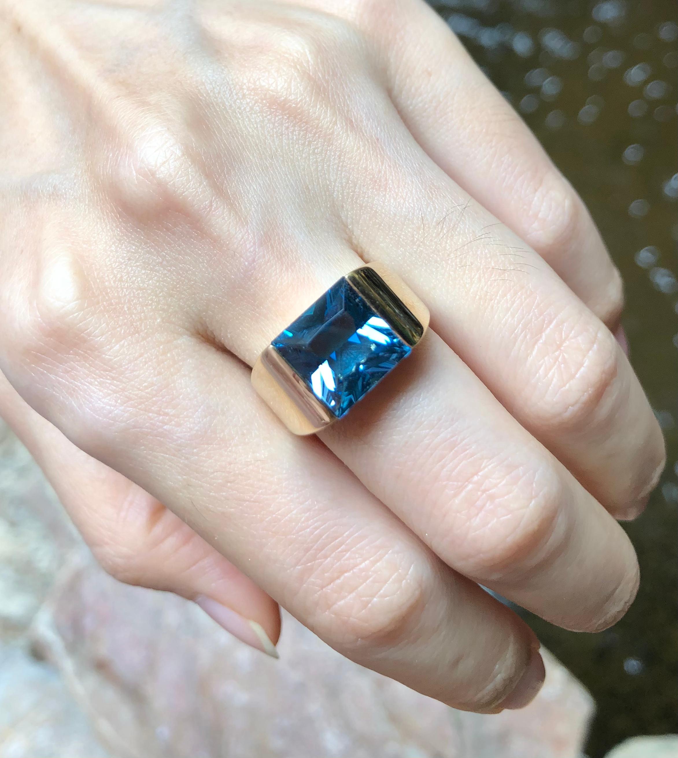 london blue topaz mens ring
