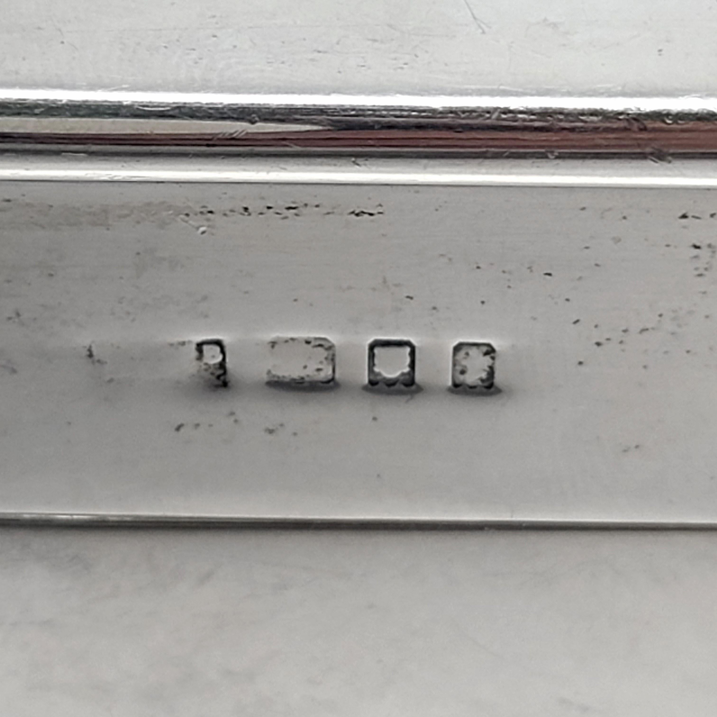 London England Sterling Silver Box with Monogram For Sale 3