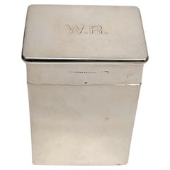Vintage London England Sterling Silver Box with Monogram