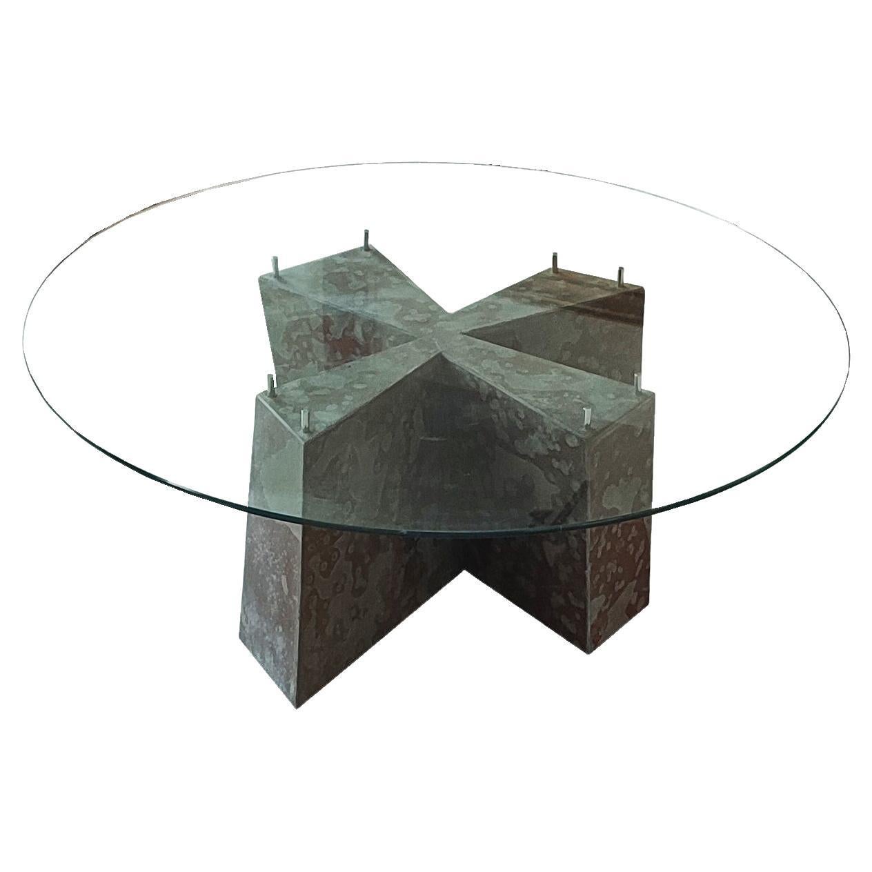 London Marble Coffee Table Brutalist Design Oxid Slate Joaquín Moll Meddel Spain