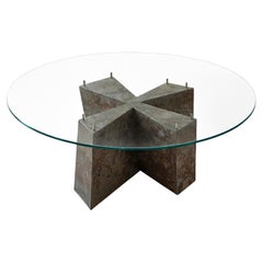 LONDON Marble Coffee Table Brutalist Design Oxid Slate Joaquín Moll Meddel Spain
