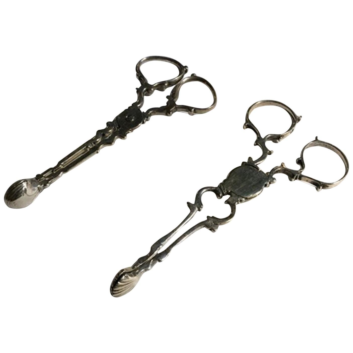 London Mitte des 18. Jahrhunderts Paar Regency Silver Sugar Nips