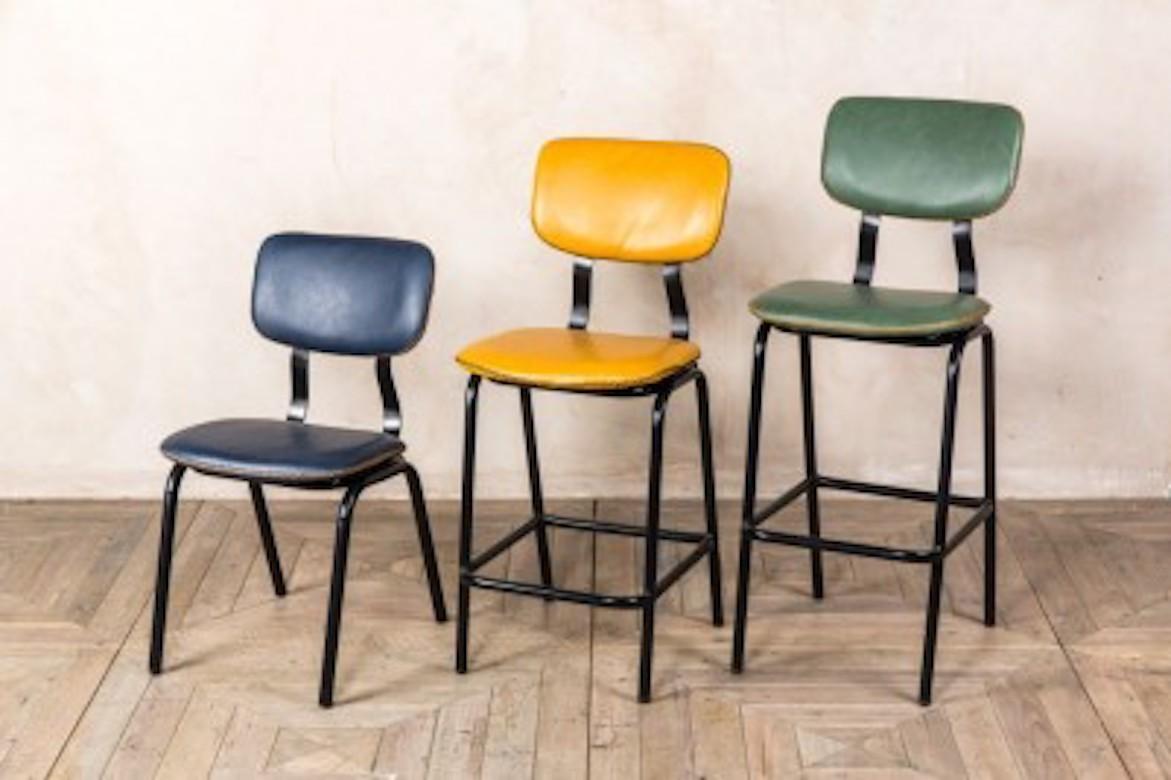 A fine London modern dining chairs, 20th century.

Introducing our new ‘London' cross stitch range! The UK-manufactured seating range includes modern dining chairs and bar stools in four fantastic colors.

These dining chairs are modern with a