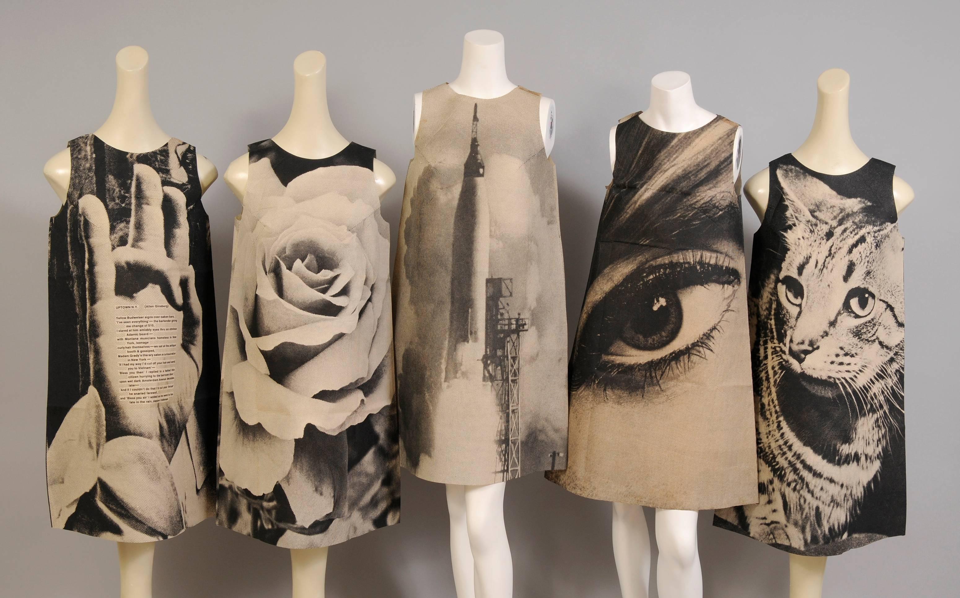 This rare and complete set of five London Series Poster Dresses was designed by Harry Gordon in 1968. Included in countless museum and private collections these dresses are highly coveted. They are in the permanent collection of The Victoria and