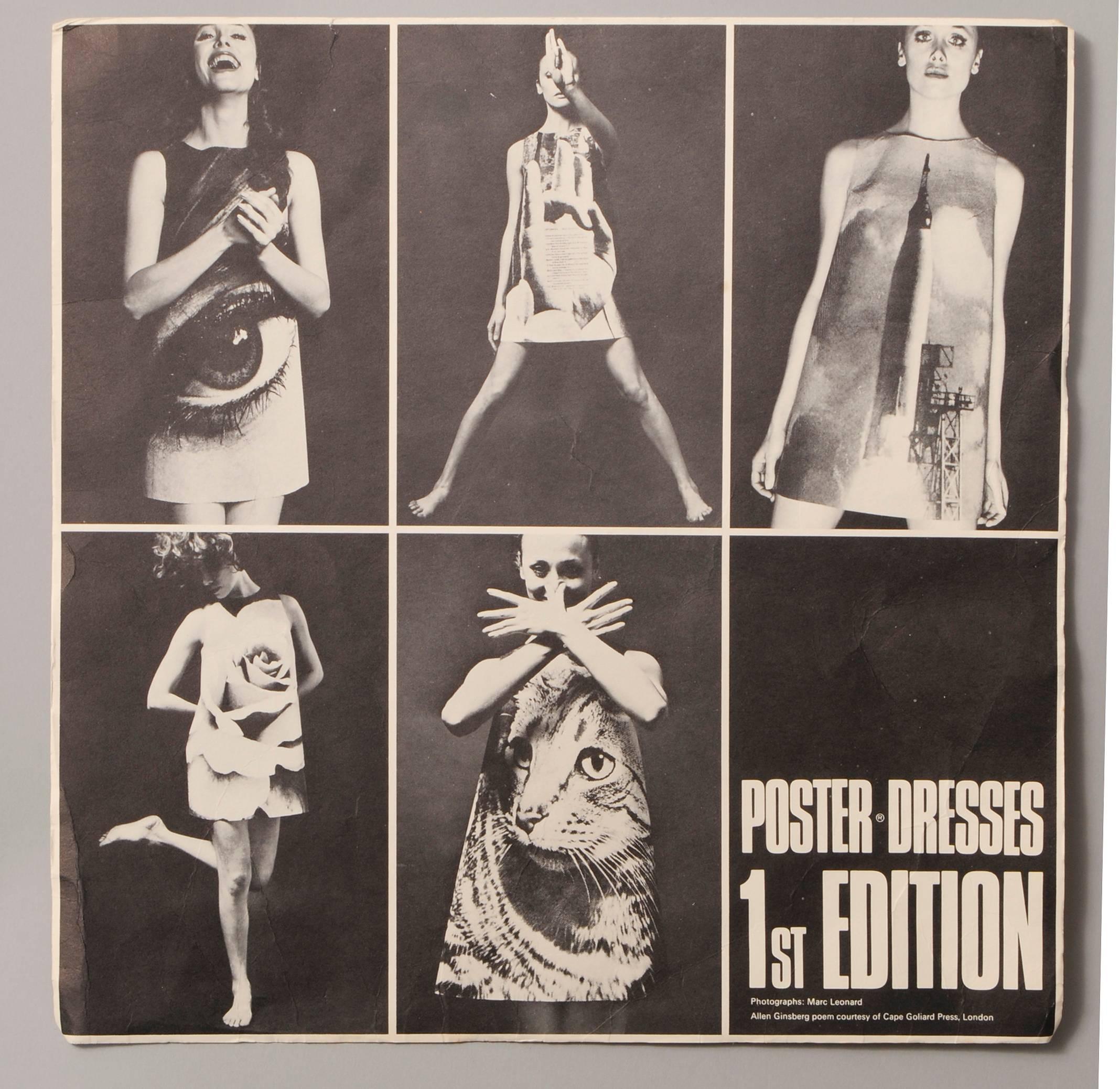 London Series 1st Edition Poster Dresses Framed Set of Five Paper Dresses For Sale 3