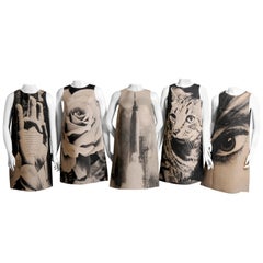London Series 1st Edition Poster Dresses Framed Set of Five Paper Dresses