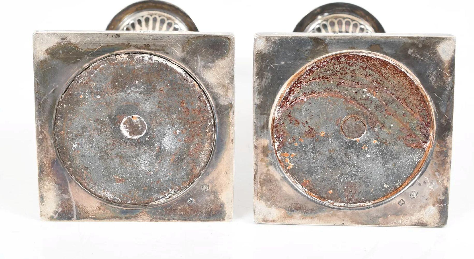 Argento 925 Candelieri in sterline di Londra, anni 1890 circa in vendita