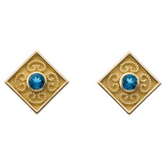 London Topaz Byzantine Earrings
