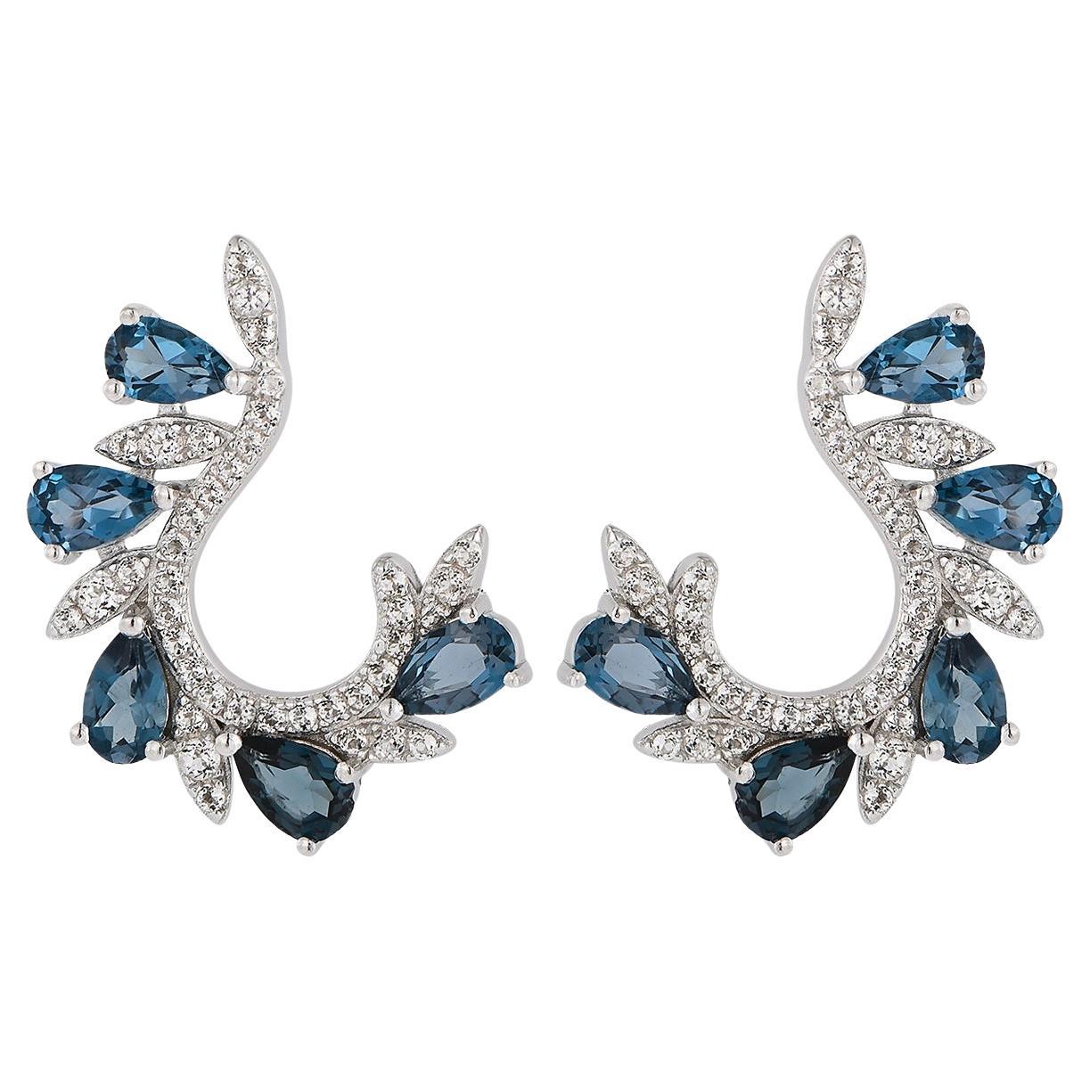 London Topaz Earrings - Hoops