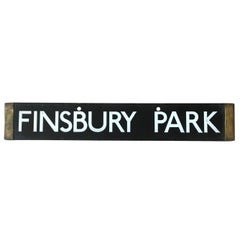 London Underground Tube Destination Board 1938 Finsbury Park, Euston