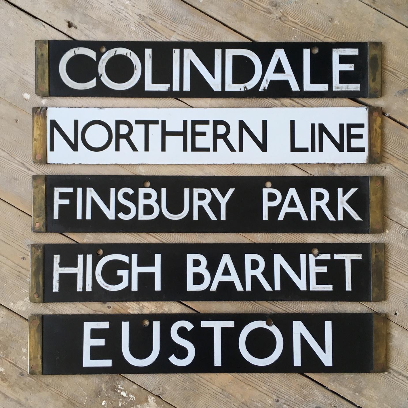 20th Century London Underground Tube Line Board 1938 Northern Line