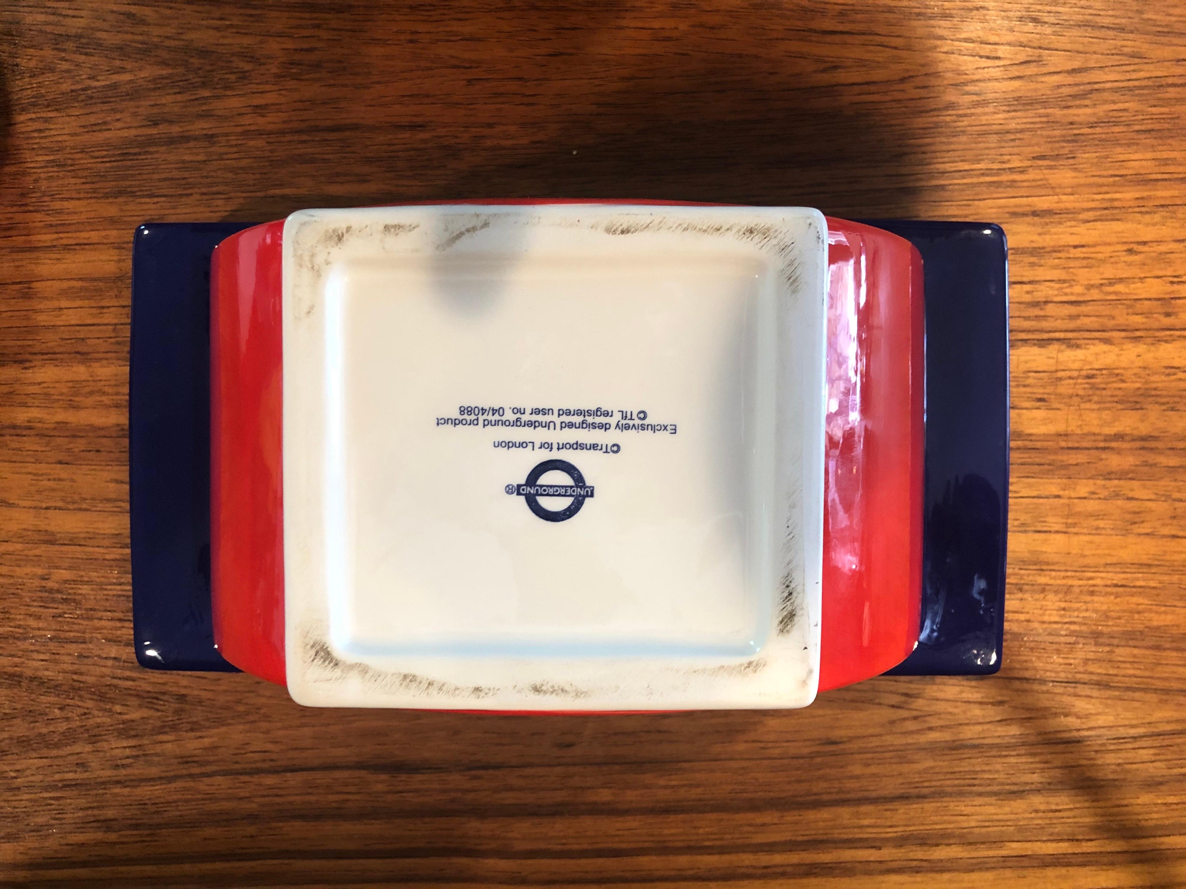 London Underground / Tube / Subway Logo Ceramic Cookie Jar In Good Condition For Sale In San Diego, CA