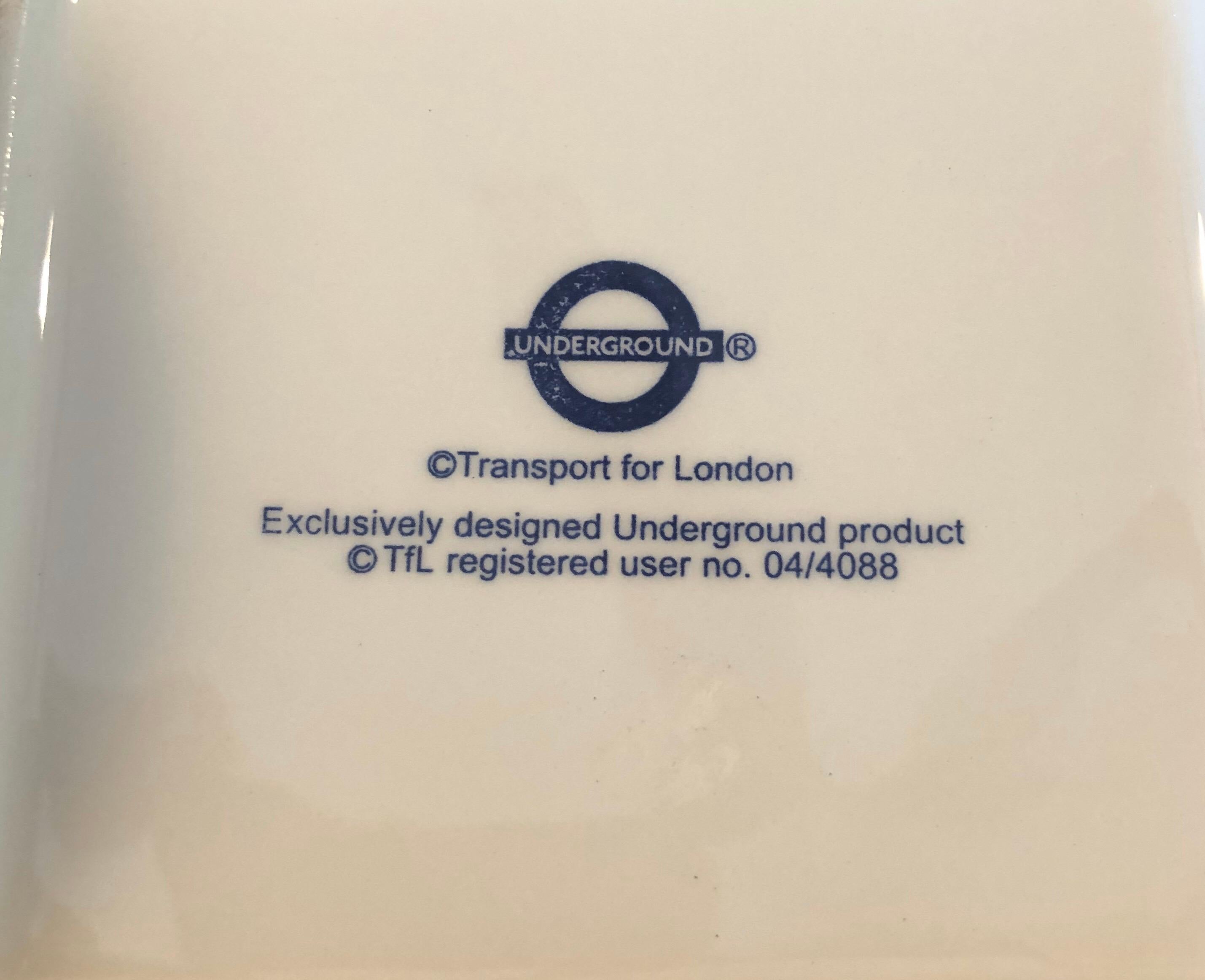 20th Century London Underground / Tube / Subway Logo Ceramic Cookie Jar For Sale