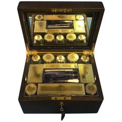 London Victorian 1863 Leather Vanity Box