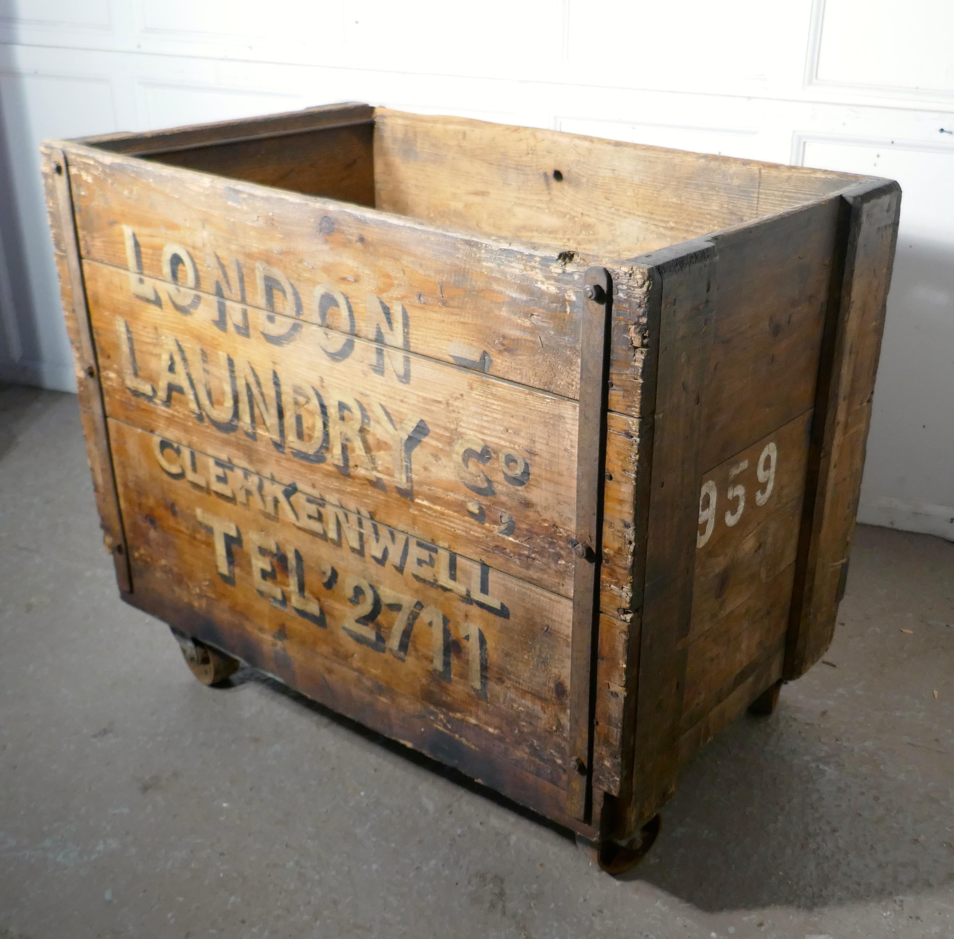 vintage laundry trolley