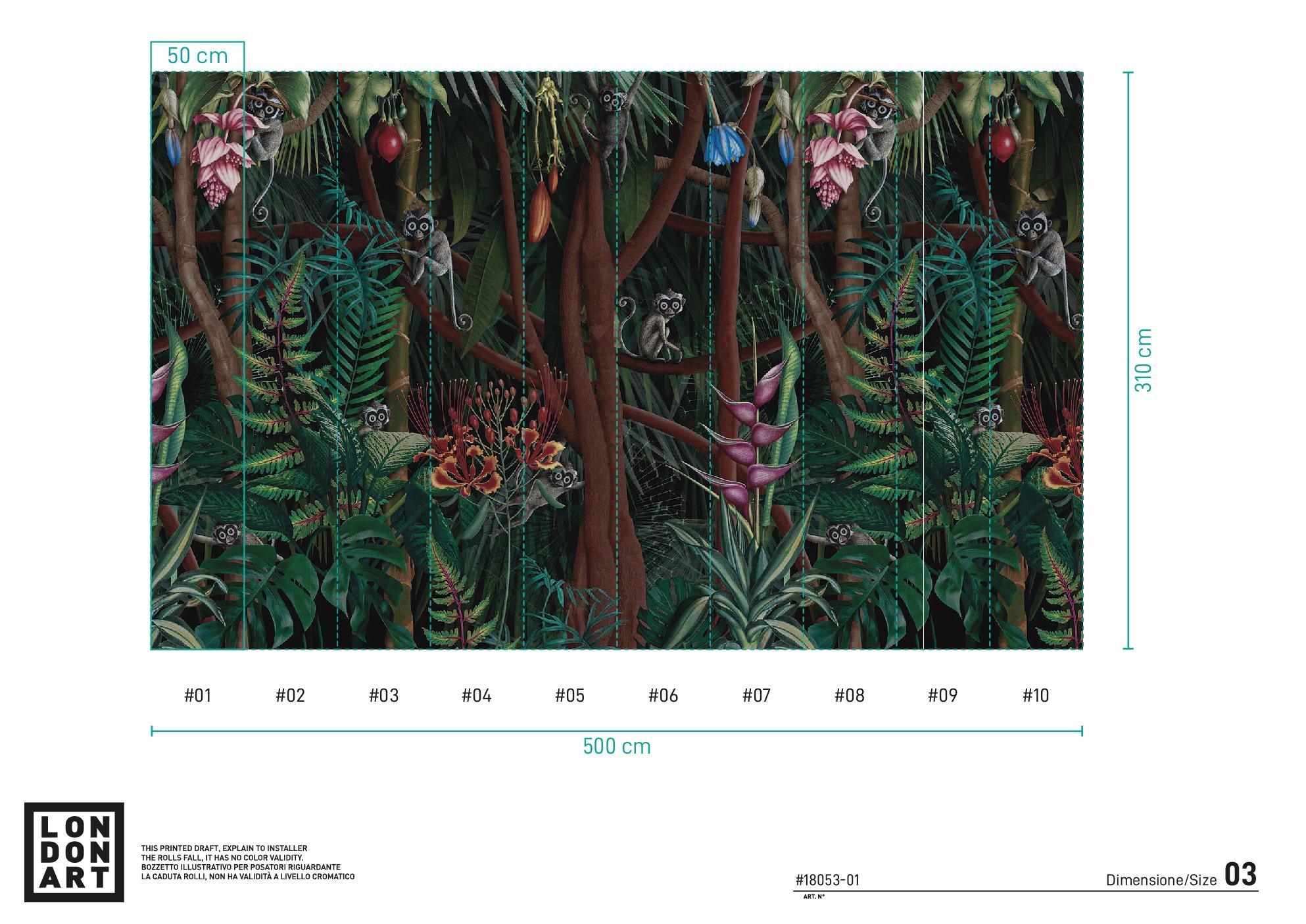 Italian Londonart Exclusive Wallpaper, 18053-01 Looks in the Forest For Sale