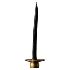 Lone Candle Holder, by Jordan Hufnagel in solid brass