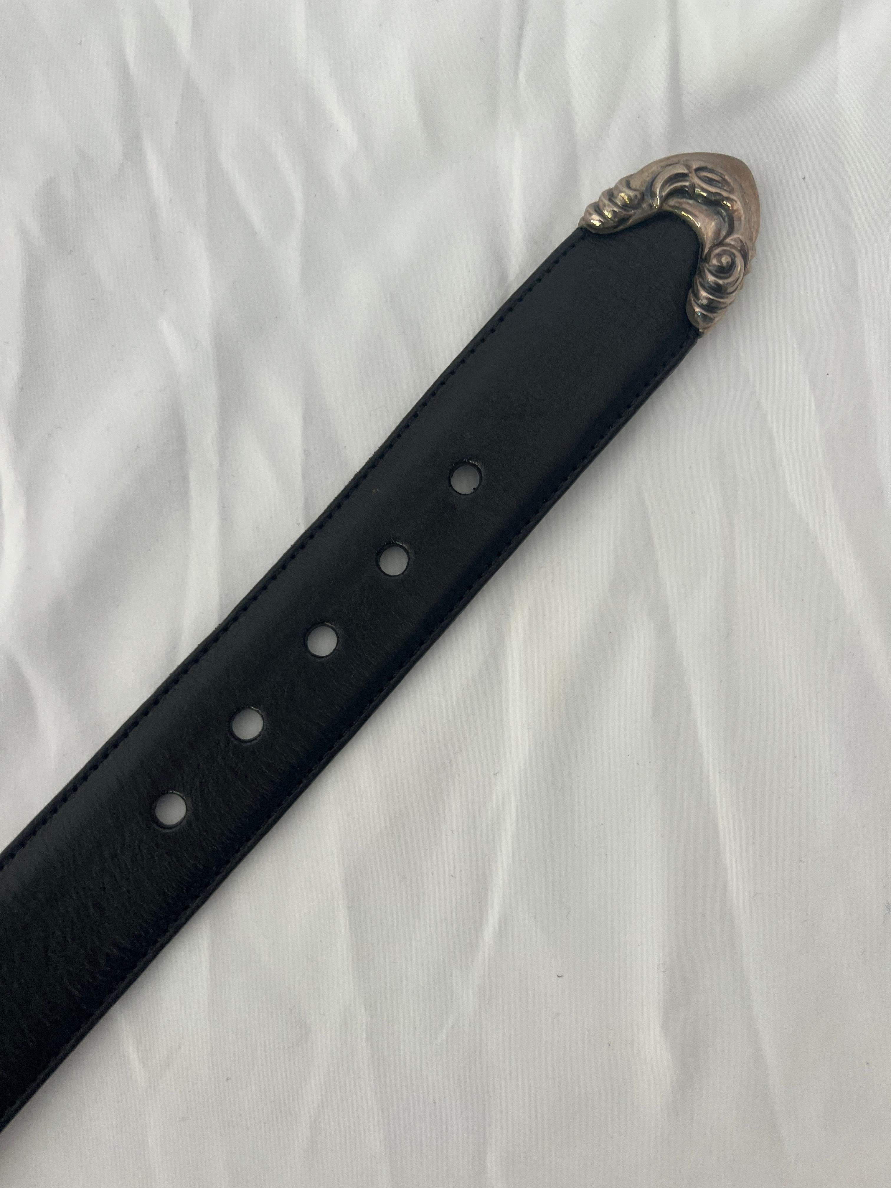 Women's or Men's Lone One Silver and Leather Belt 