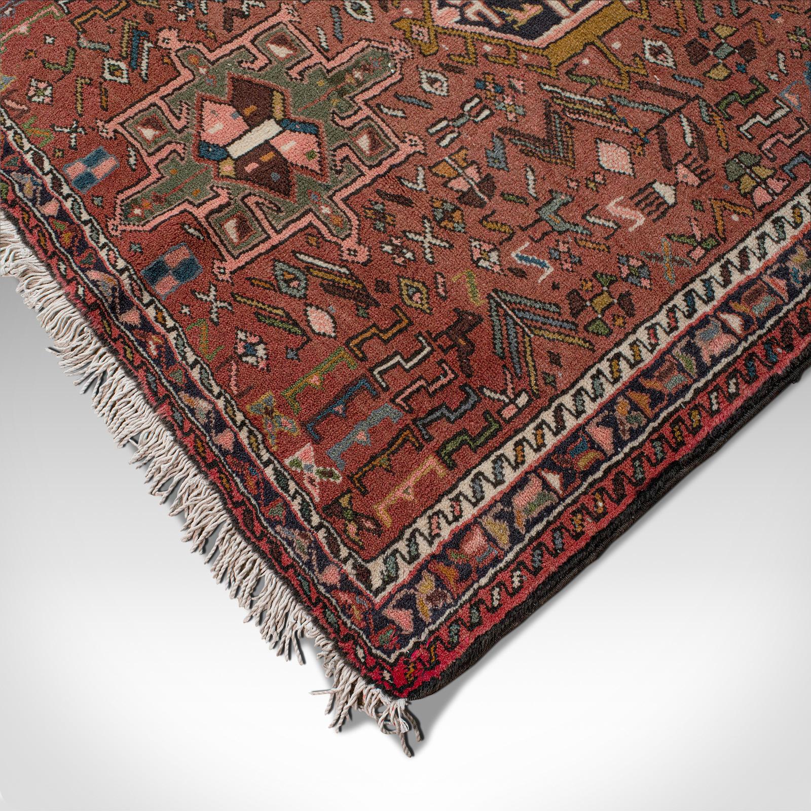 Long Vintage Karajar Runner, Persian, Entrance Hall, Carpet, Circa 1930 In Good Condition For Sale In Hele, Devon, GB