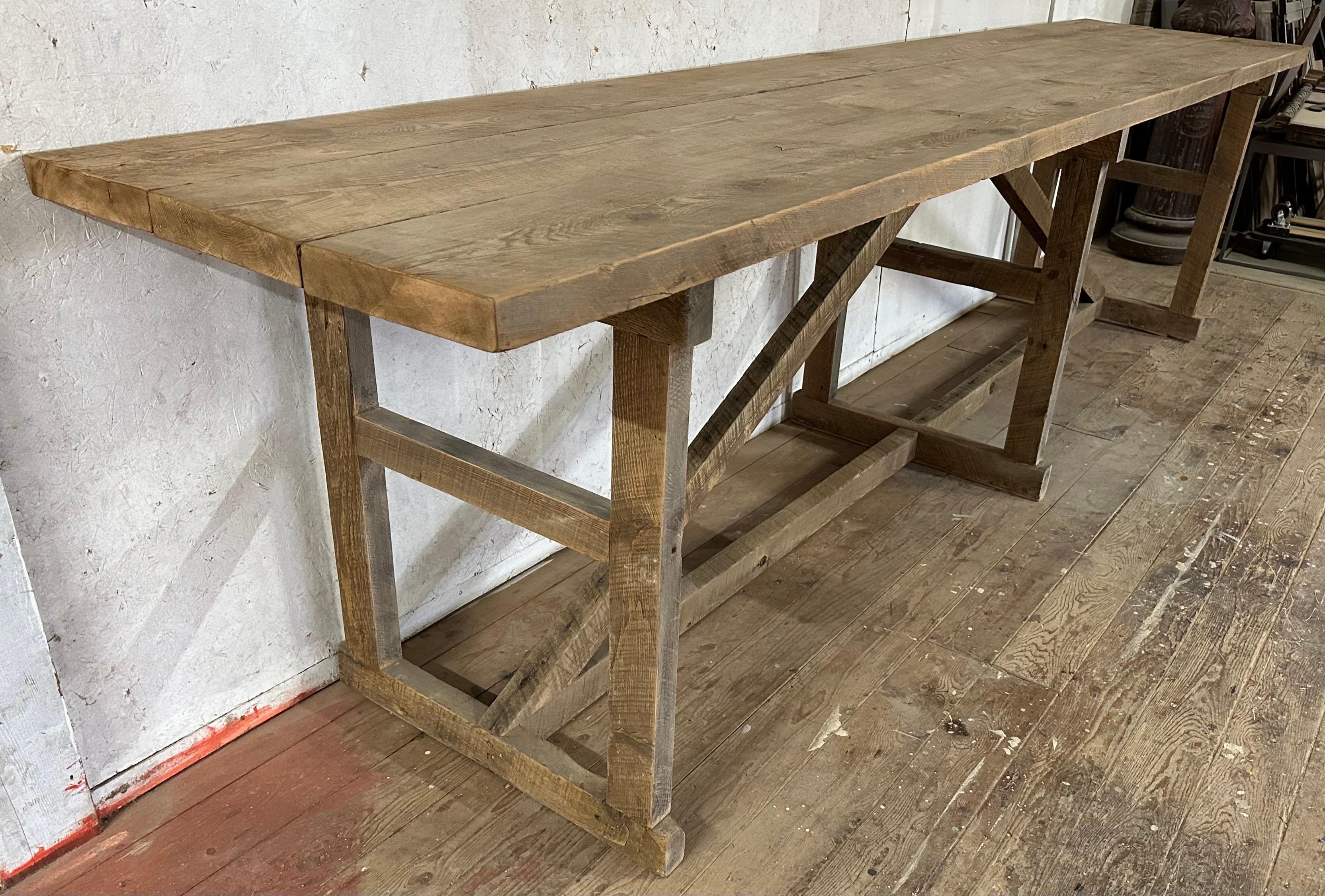 Long Industrial Country Style Work Table or Kitchen Island 2