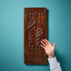 Long 16th Century Carved Oak Panel of Gothic Tracery