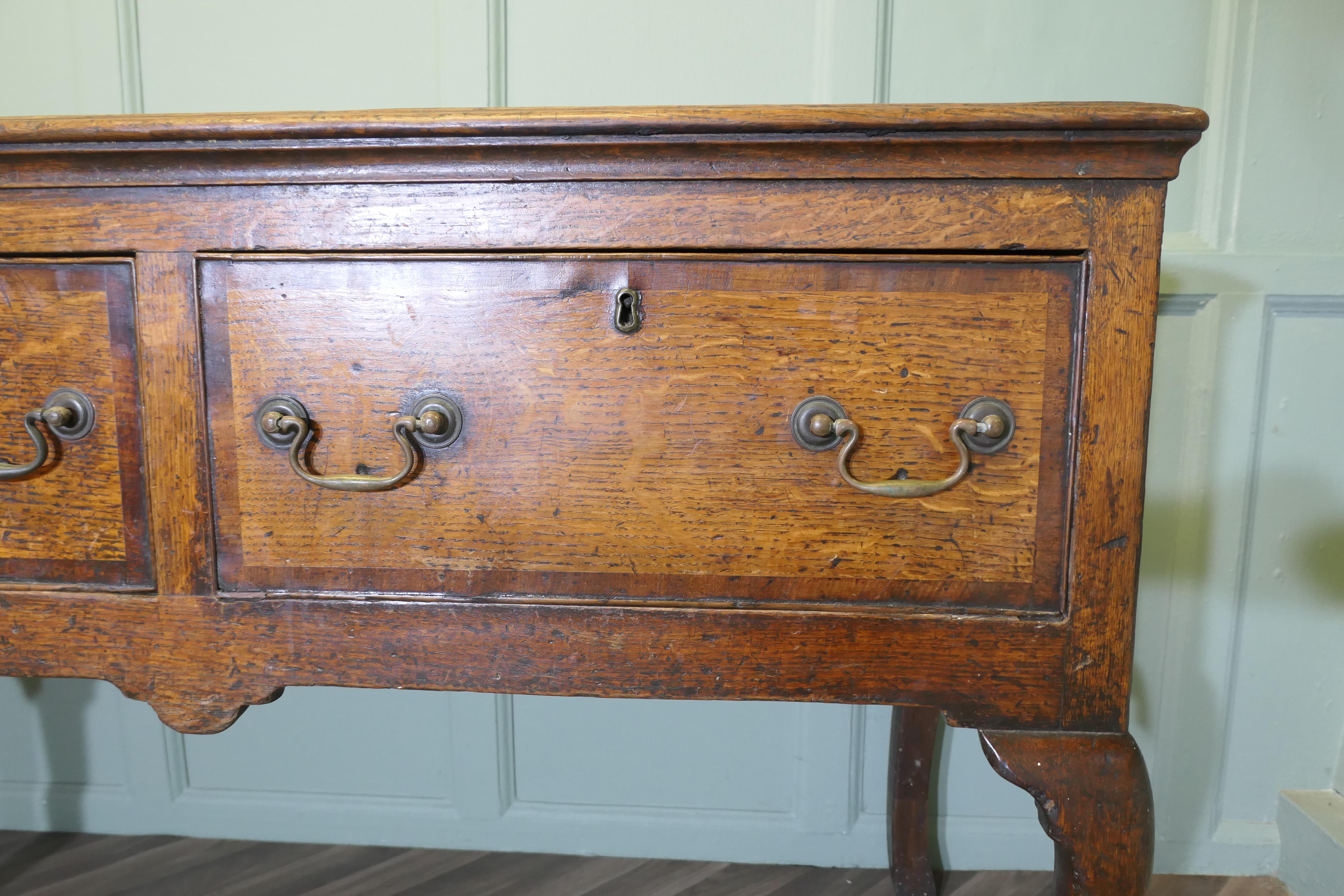 Long 18th Century Country Oak Dresser Base  A beautiful Country made Oak Dresser For Sale 1