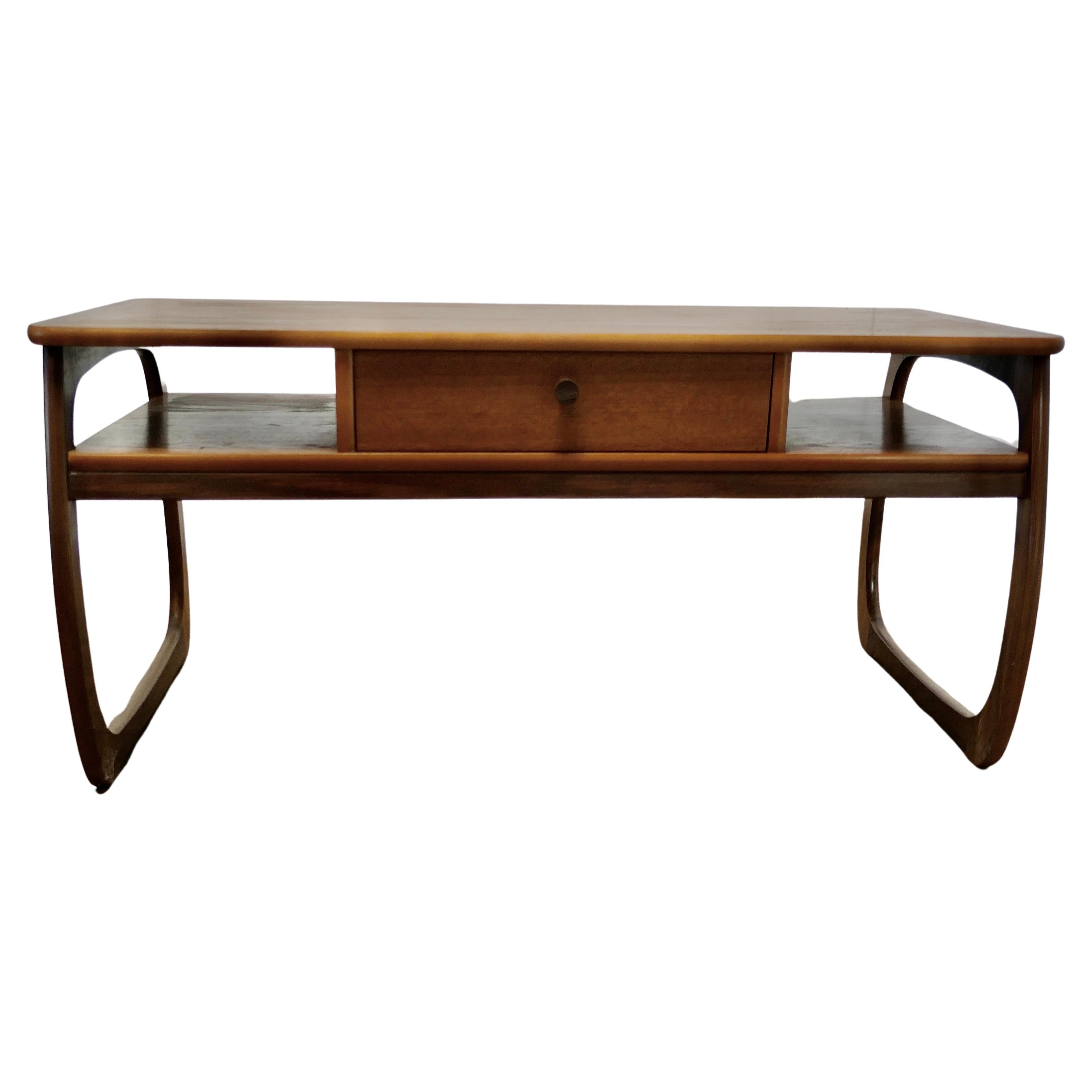 Long 1950s Parker Knoll Cube Shape Coffee Table  This is a good sturdy table 