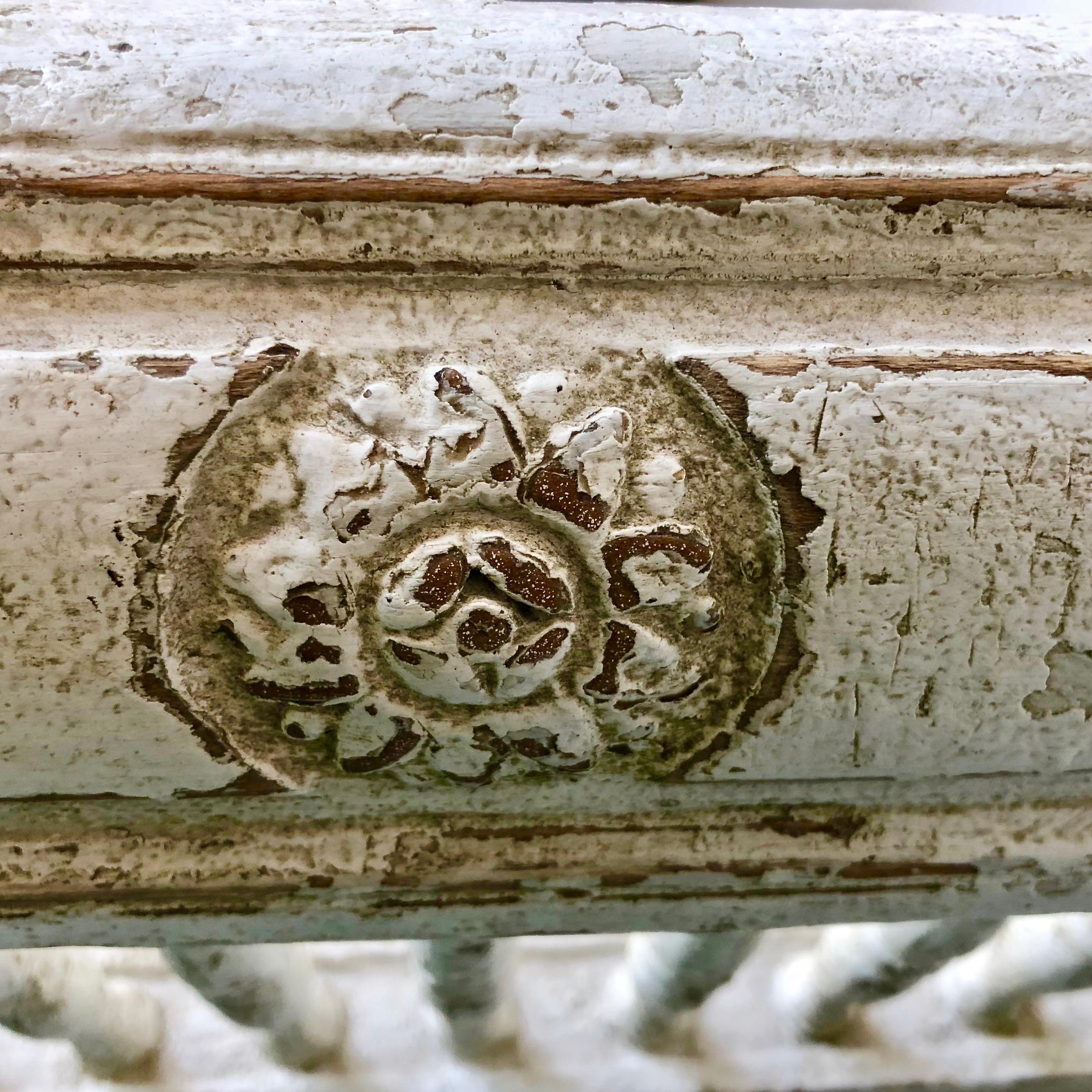 Long 19th Century, French Louis XVI Style Banquette with Armrests 3