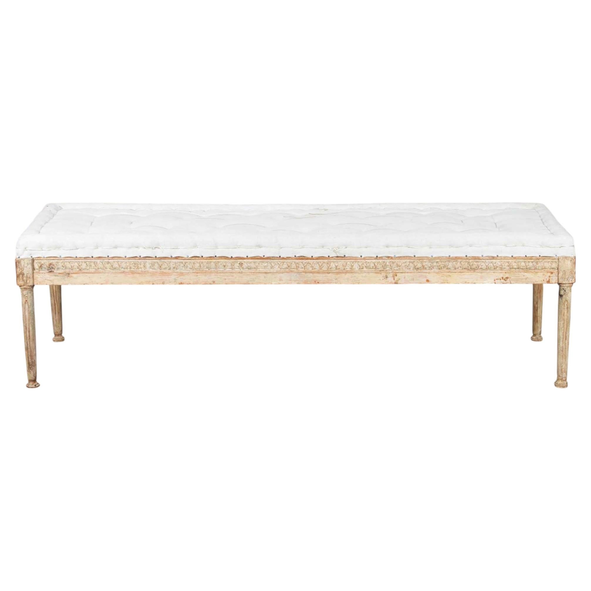 Tabouret suédois allongé du XIXe siècle en vente