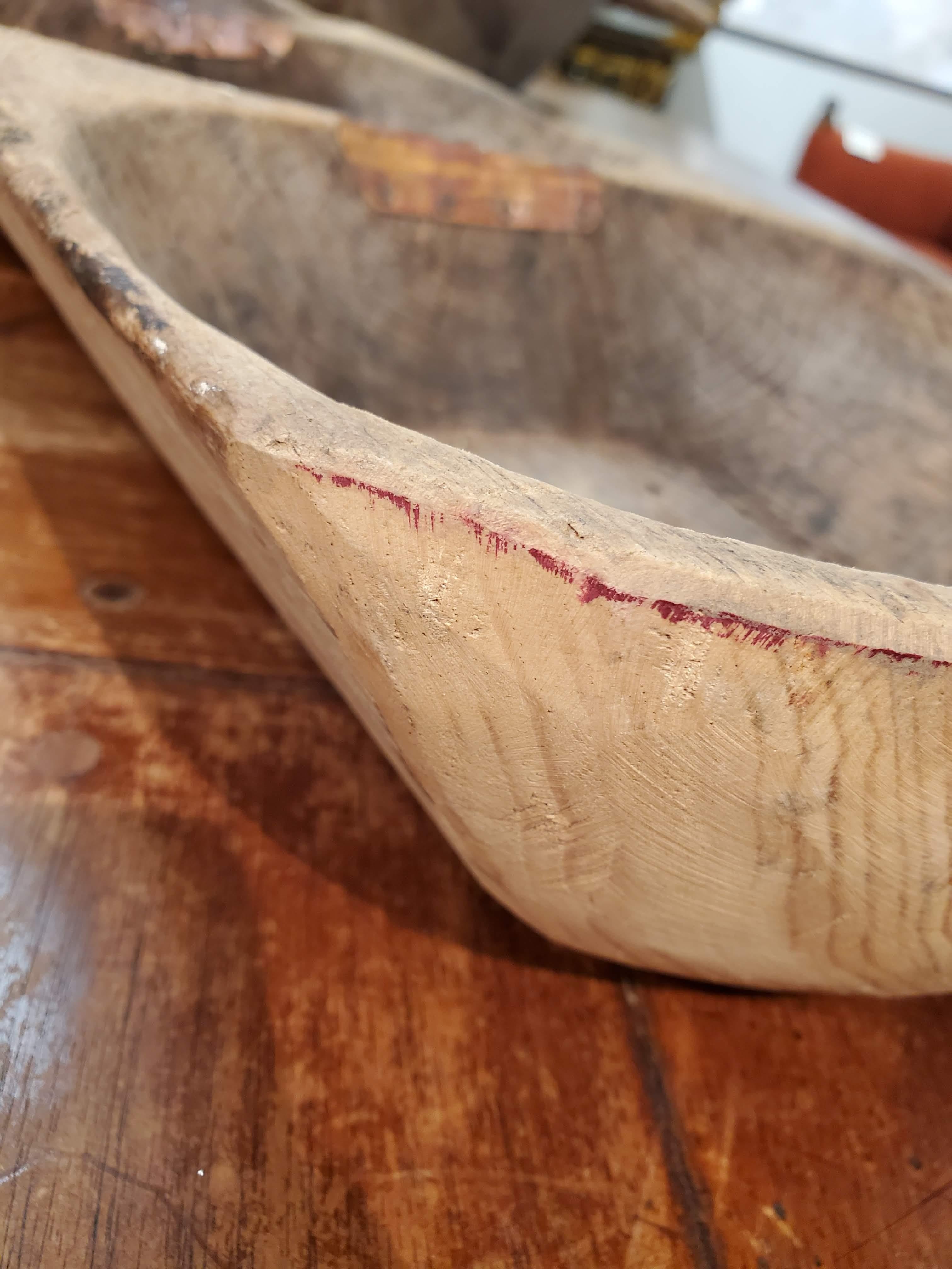 Long 19th Century Turkish Sectional Wood Dough Bowl In Good Condition In Middleburg, VA