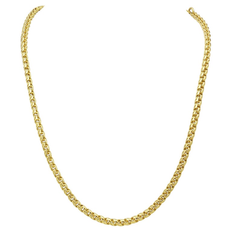 Long 23 Karat Gold Chain at 1stDibs
