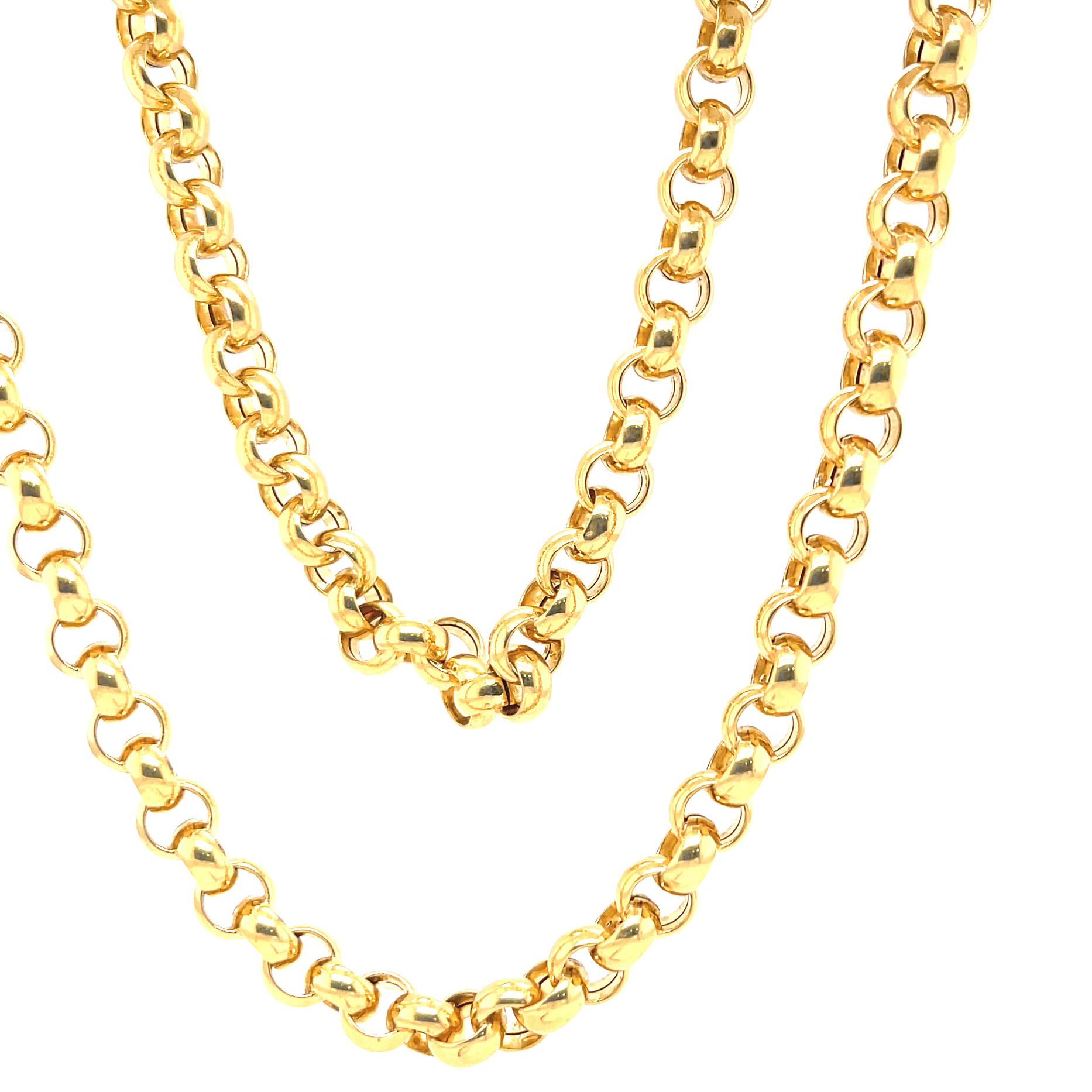 Interlocking 18 Karat Yellow Gold Link Necklace 1