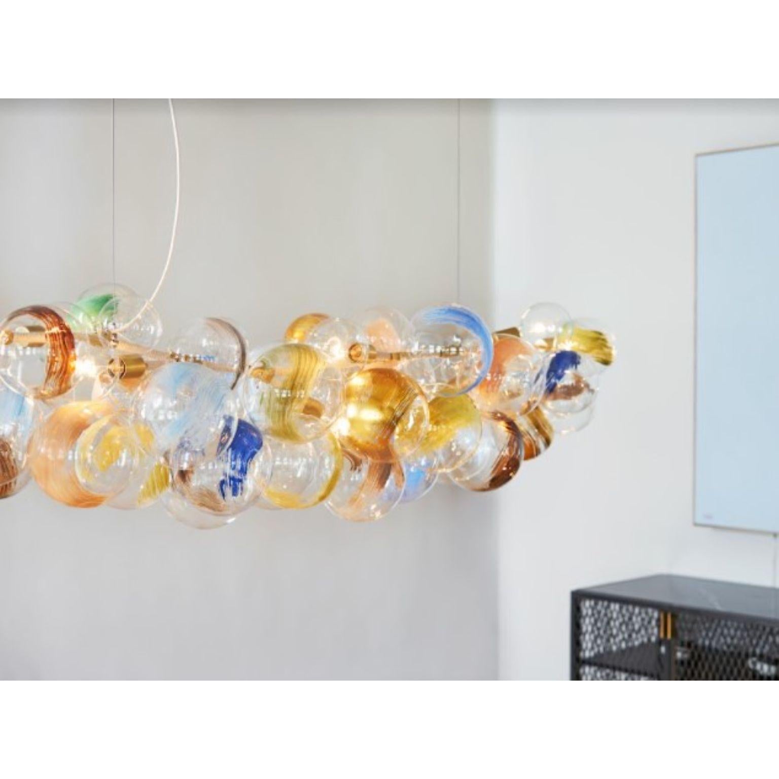 American Strokes Long 80 Bubble Chandelier by Pelle